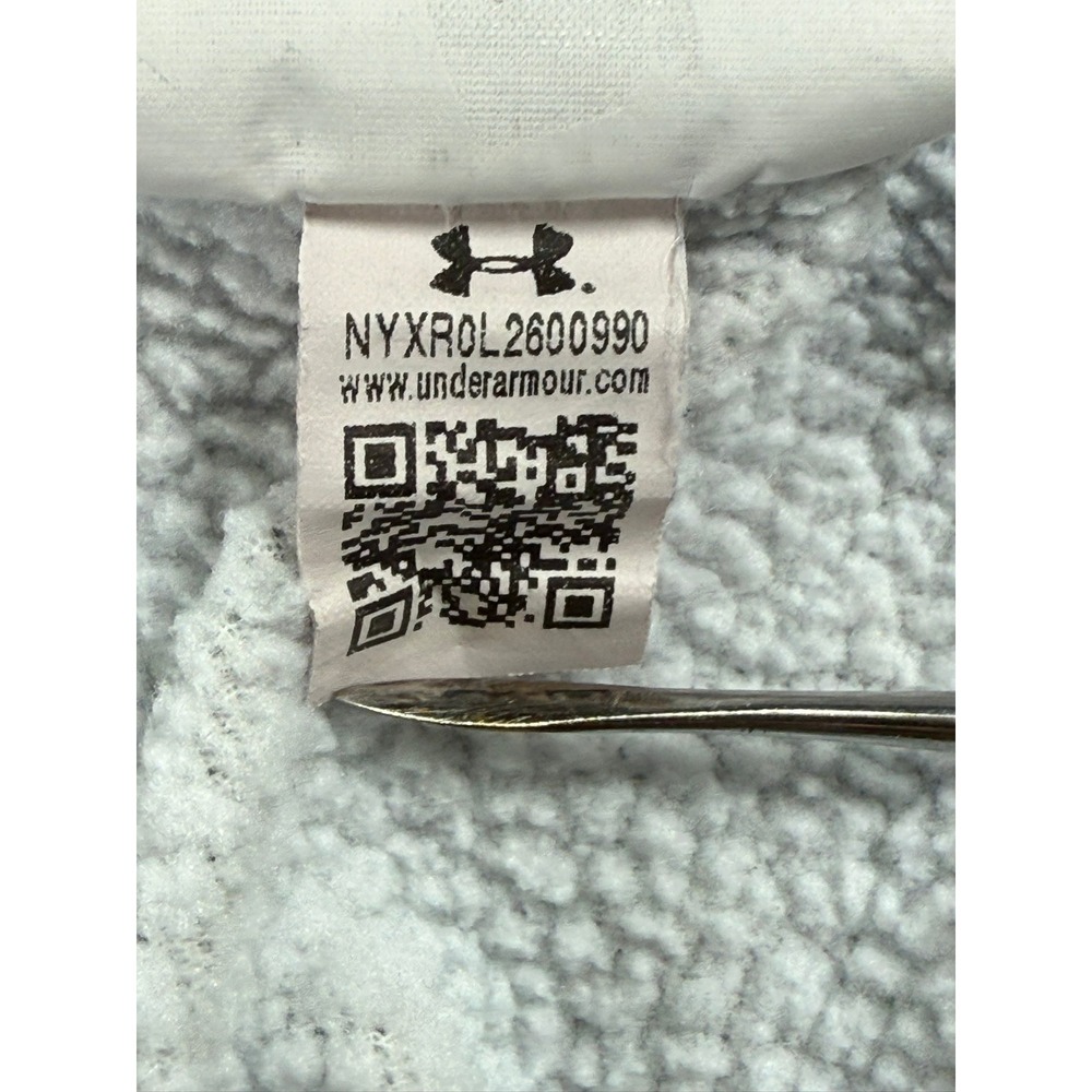 Under Armour Gray Hoodie Coldgear Loose Fit Logo Big Logo Boys Youth Medium M - Picture 10 of 10